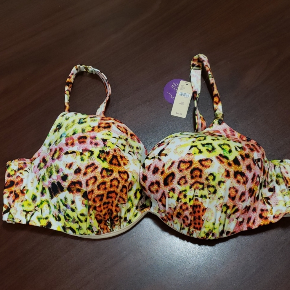 Swim by Cacique Animal Print Bikini Top